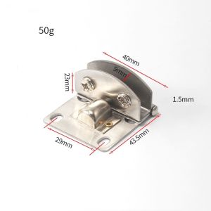 Bản lề inox cho cánh tủ kính dạng kẹp không khoét lỗ (1 cái)-HAUSE