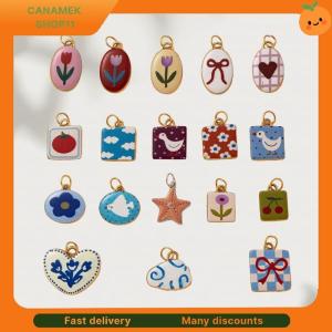 ❣️❣️❣️ Fashion Stainless Steel Flower Bow Star Cloud Pendant DIY Accessory For Jewelry Making Necklace Earring Hanging Accessories