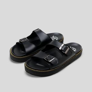 Navara Footwear - Sepatu Sandal Mule Slip On Casual Sporty Pria Full Black | NVR Debonaire 068