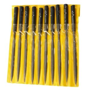 Bộ Dũa Mài Kim Loại Mặt Dũa Bán Nguyệt Φ5 x 180 x 10 mm Cán Nhựa Tiện Dùng Cho Ngành Cơ Khí Hoặc Sửa Chữa