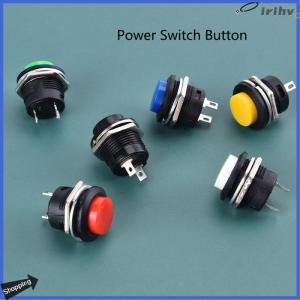 【jianzhanqinl】 16mm 12V-24V không thấm nước Xe LED Power push button momentary chuyển đổi kim loại on of