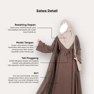 Salwa Abaya 2in1 // Abaya Turky Remaja Elegan polos / one set dress plus long outer / fashion muslim / polos dengan material cerutybabydoll full puring