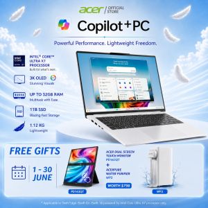 [$300 OFF + Free Gifts $798] [Intel Core X7 358H] Swift Go 14 AI SFG14-I71 Copilot+ PC 14" 3K OLED | UP TO 32GB RAM