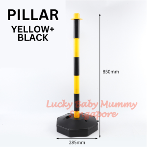 Water Filled Traffic Safety Bollard | Fillable Base (Water/Sand) | PortablewithChain【RainbowCulture】