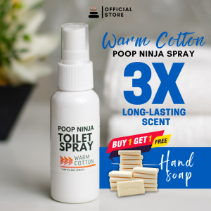 WARM COTTON Poop Spray Odor Buster Air Freshener Poop Ninja Poo Spray Toilet Deodorizer Air Bathroom Clean Air Cleaner