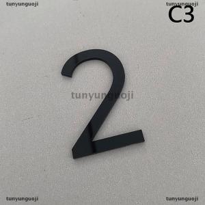 [COD] tunyunguoji 3D Self Adhesive Modern Door Number 0-9 Plaque House Number Door Plate Number Hotel Door Mailbox Address Digits Sticker Sign