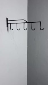 Rak gantungan wajan panci kuali tempel tembok besi kuat anti karat