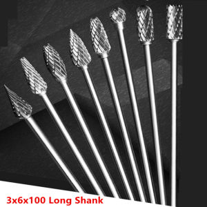 1pcs 3x6x100 long Tungsten Carbide Burr Mata Porting Tool