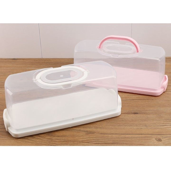 [Ready Stock] Portable Bread Box with Handle, Loaf/Cake Container ...