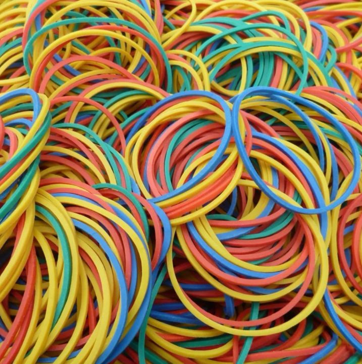 thumbnail interactive-video image 1 of Rysons 250-Pack Elastic Rubber Bands – Assorted Colors, Mixed Sizes, Home School Office Use 1 of 3