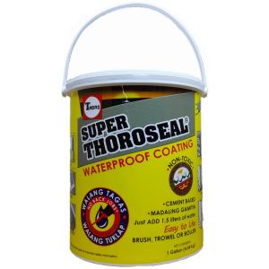 Thoro Super Thoroseal Gray Waterproof Coating On Walls & Floors 1 Gallon Non-Toxic Easy To Apply