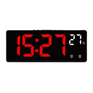 DORADO Đa năng Đồng hồ điện tử Ngày Nhiệt độ Đèn nền Đồng hồ LED kỹ thuật số Điều khiển giọng nói Đồng Hồ Để Bàn Trưng Bày Dành cho phòng ngủ