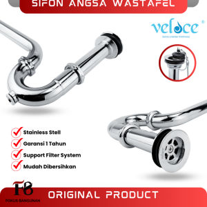VELOCE - Sifon Wastafel Angsa BRASS Kuningan Stainless | Sifon Pipa Pembuangan Air Wastafel | 2019