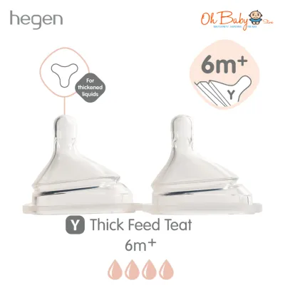 Hegen Teat 2pcs (Extra Slow/Slow/Medium/Fast/Thick Feed) | Oh Baby Store