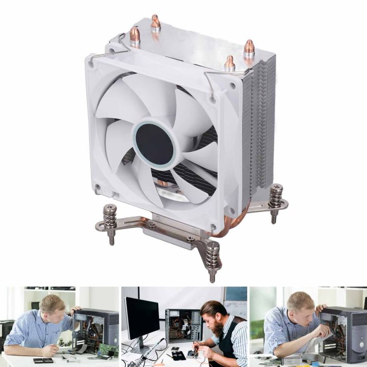 CPU Air Cooler CPU Cooling Fan 2 Heat Pipes 3pin for 775 1150 1151 ...