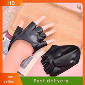 HB Pu Leather Fingerless Glove For Goth Punk Rock Lolita Harajuku Stage Party