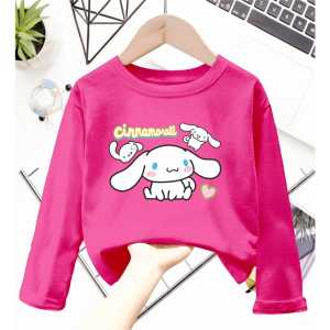 Atasan Kaos Anak Perempuan Lengan Panjang CINNAMOROLL Untuk Usia 1-12 Thn