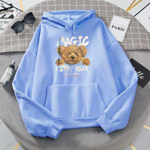 Sweater Anak Magic Teddy Bear Hoodie Anak Perempuan Laki Laki Jaket Untuk Anak Usia 3 Tahun - 12 Tahun