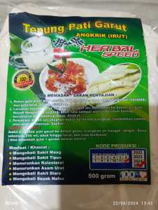 Bubur untuk gangguan lambung kronis Tepung pati angkrik tepung garut untuk asam lambung 500 gr sagu irut pati angkrik MUTIARA BAROKAH MADU HERBA MAAG ALAMASTA