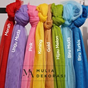 Kain Dekorasi Backdrop Tile Tulle Lamaran Akad Nikah Aqiqah Khitan Syukuran Tunangan Warna per 2 METER