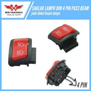 Saklar Dim Saklar dimmer tombol merah Vietnam on off jauh dekat lampu Universal honda
