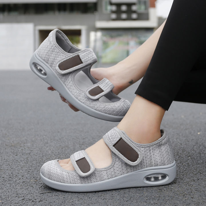 Wuchu WuChu Women Casual Sandals Orthopedics Wide Feet Swollen Shoes Thumb ...