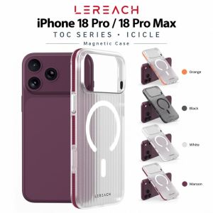 Magnetic Case For iPhone 18 Pro Max Raised Edge Transparent Airbag Bumper CA1003