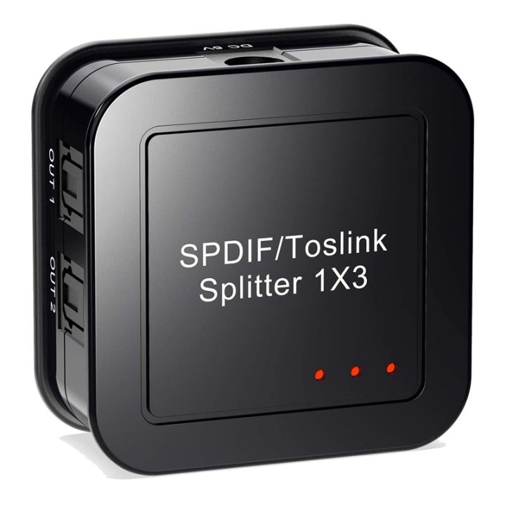 Digital Optical Audio 1X3 Splitter,Digital SPDIF TOSLINK Optical Fiber