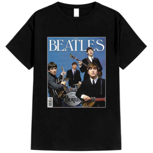 T-Shirt Kaos Musik Band distro THE BEATLES Bahan 24s TEBAL