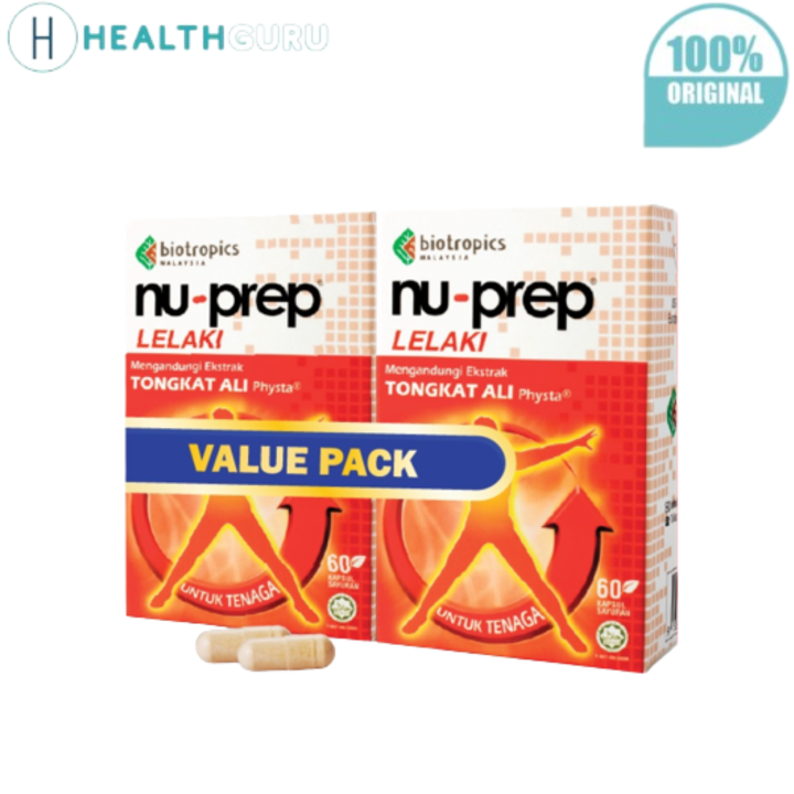 HealthGuru Biotropics Nu-Prep Lelaki Men's Health Supplement 100mg ...