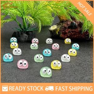 MIH ✨ COD ✨ ตุ๊กตาเป็ดสไปรท์ลูกบอลสีดำเรืองแสง10ชิ้นของประดับตกแต่งบ้านนางฟ้าจิ๋วอุปกรณ์ตกแต่งสวน