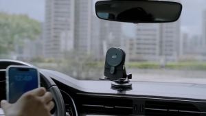 Bracketron MagAlign 15W MagSafe Car Charger Mount Vent/Windshield/Dash    15W MagSafe wireless charging phone holder with strong magnetic hold and flexible installation for vent windshield and dash