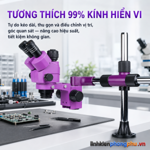 Tay đỡ kính hiển vi Luban (hay còn gọi là tay arm giá đỡ xoay kính hiển vi) là linh kiện sửa chữa cao cấp dành cho kỹ thuật viên điện tử.