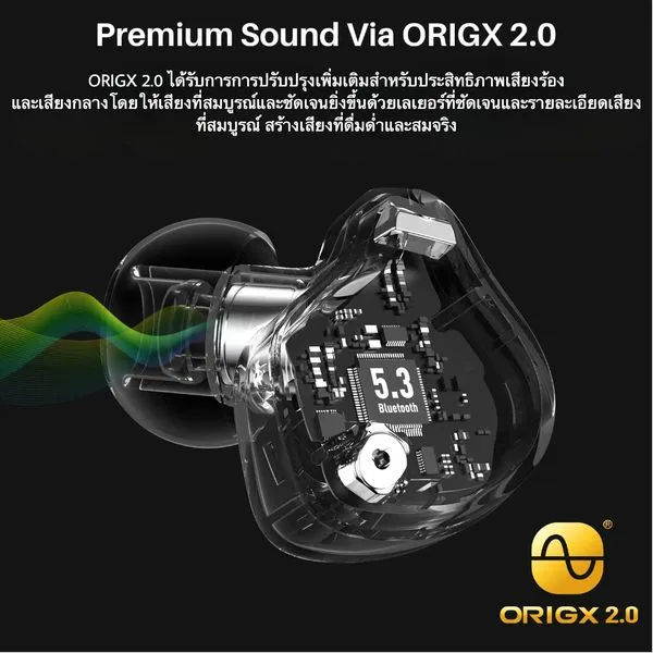TOZO Crystal Buds หูฟังบลูทูธ In-Ear IPX8 หูฟังไร้สาย truewireless Bluetooth 5.3