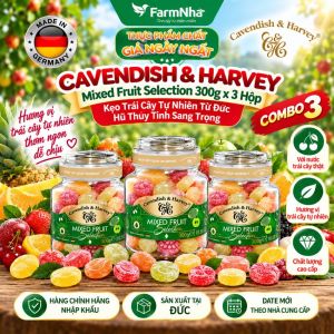 (Combo 3) Kẹo Trái Cây Cavendish & Harvey Mixed Fruit Selection 300g - Vị Trái Cây Tự Nhiên