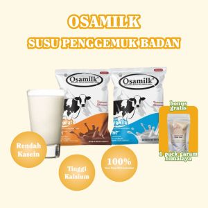 Paket Hemat 2 Pack Osamilk Susu Penambah Berat Badan Masa Berat Susu Bubuk Dan Bonus Garam Himalaya