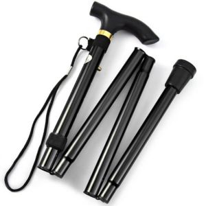【COD】Foldable Tungkod Cane for Seniors Elders or Hiking Aluminum Walking Stick with Adjustable Height Lightweight 5 sections of non slip Trekking pole for hiking