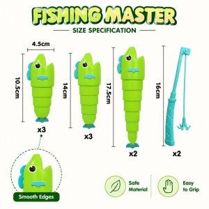 Extendable Fishing Battle Game Parent-Child Interactive Montessori Fine Motor Skills Toys for Kids