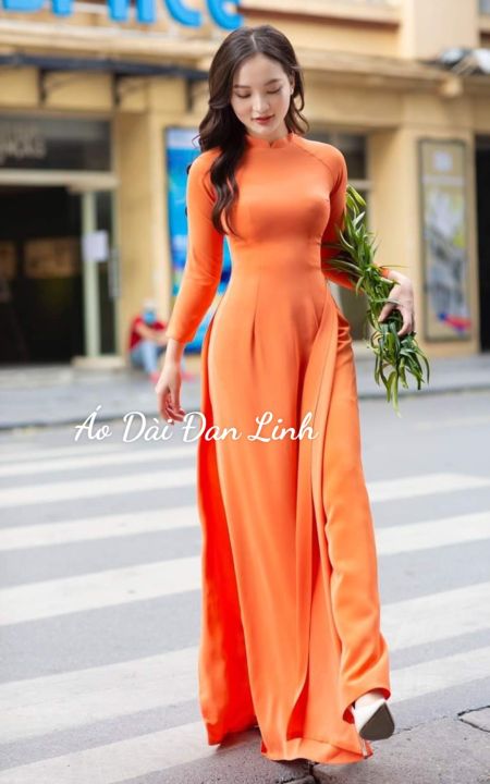 Áo dài trơn đủ màu xinh vải lụa mềm mịn mát và co giãn tốt - Áo Dài Đan ...