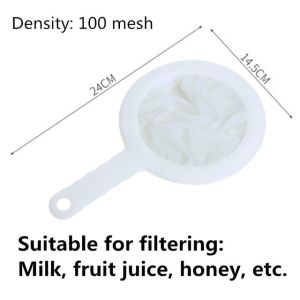 400 Mesh Strainer Spoon Sieve for Soy Milk Juice Coffee Kitchen Nylon Ultra Filter Food Filter