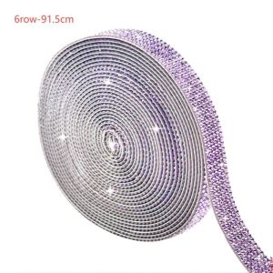 91cm Sticker Kristal Berlian DIY Rhinestone Sticker Bling Bling Sticker Crystal Untuk Dekorasi Hadiah