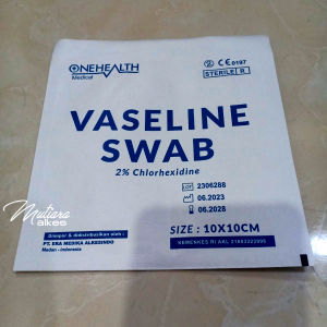 VASELINE SWAB - DERMAFIX TULLE 10cm × 10cm / Kasa Steril Onehealth Onemed seperti Wintuel lomatuell dan sofratuell