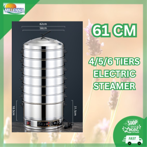 Electric 61cm 4/5/6 Layer Splitable 304 Stainless Steel Big Capacity Multifunction Steamer Pot -电蒸锅多功能4/5/6层不锈钢可 蒸/煮/焖/炖