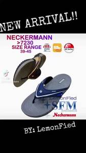 Neckermann Slipper 7230 7210 Size 39 - 45 indoor outdoor home wear flipflop Ready Stock [SG] Brown Navy Lemonfied sfm