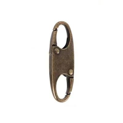 Zipper Double Hook Lock Clip Alloy Detachable Pulley Zippers Replacement Carabiner Clip Anti Theft Bag Suitcases