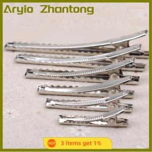 Aryio 50pcs kim loại cá sấu tóc Clip Bow teethed barrette Cá Sấu kẹp DIY Clip