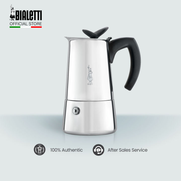 Bialetti Musa Express Induction Moka Pot Italian Ground Coffee Espresso Maker Stovetop Long 5198