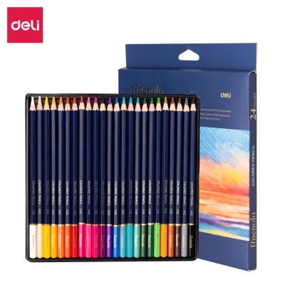 Deli Finenolo Pensil Warna Premium / Premium Colored Pencil 3.8mm Pensil Warna Terang Nyaman Digenggam EC131