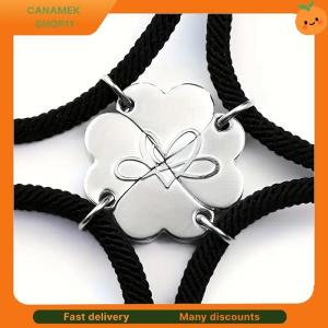 ❣️❣️❣️ Four-leaf Clover Magnetic Best Friendship Bracelets For 4pcs Women Men Magnet Heart Best Friend Forever Good Luck Bracelet Gift