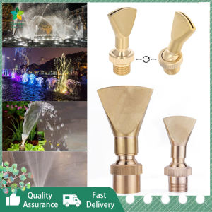 Brass Fan Shaped Fountain Nozzles Fan Shaped Water Fountain Nozzle Sprinklers Spray Head Pond Pool Fan Shaped Fountain Nozzle Sprayer for and ponds